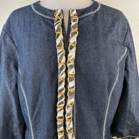 NWT Multiples Matching Denim Jacket & Pants Size L - Picture 2 of 16